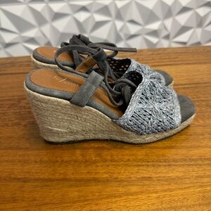 Anthropologie lace-up espadrille wedge sandals size 38/7.5 NEW!!!
